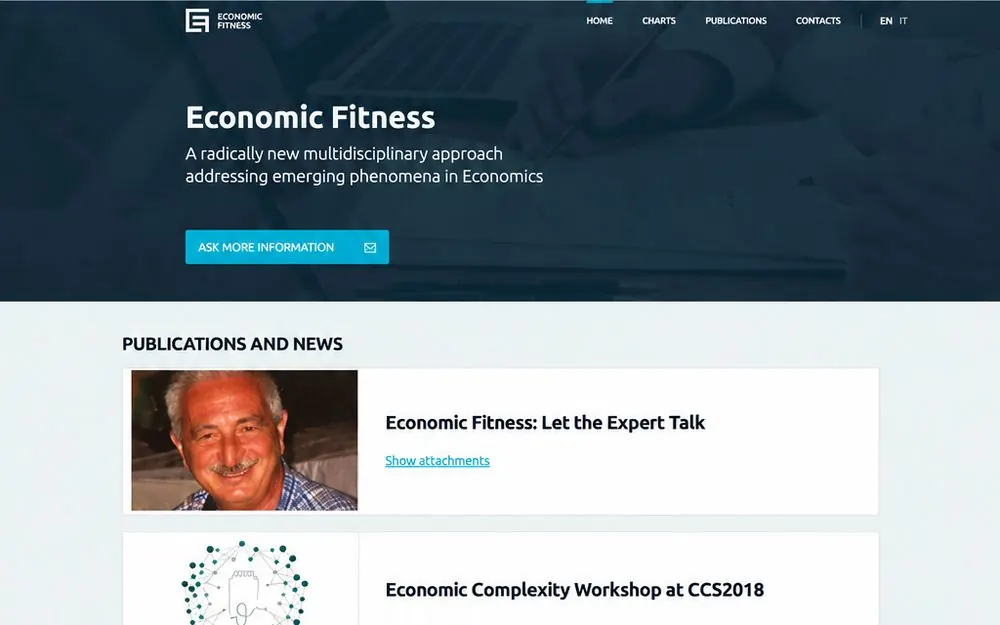 La homepage di Economic Fitness